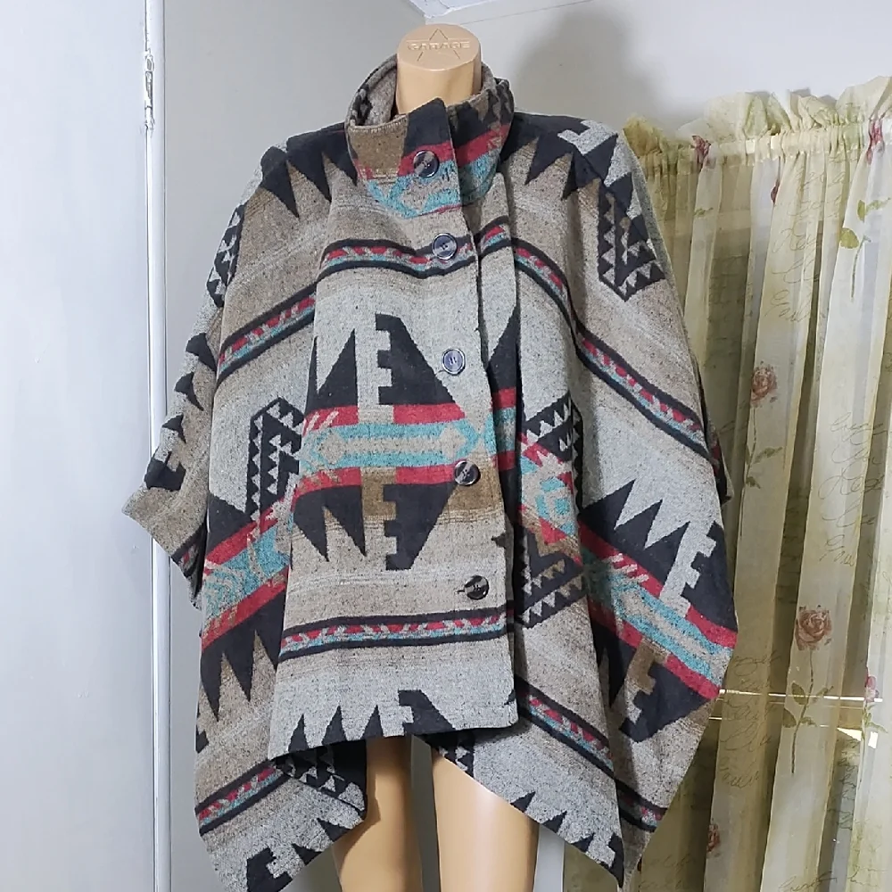 Thread & Supply Multicolor Patterned‎ Cape Size S